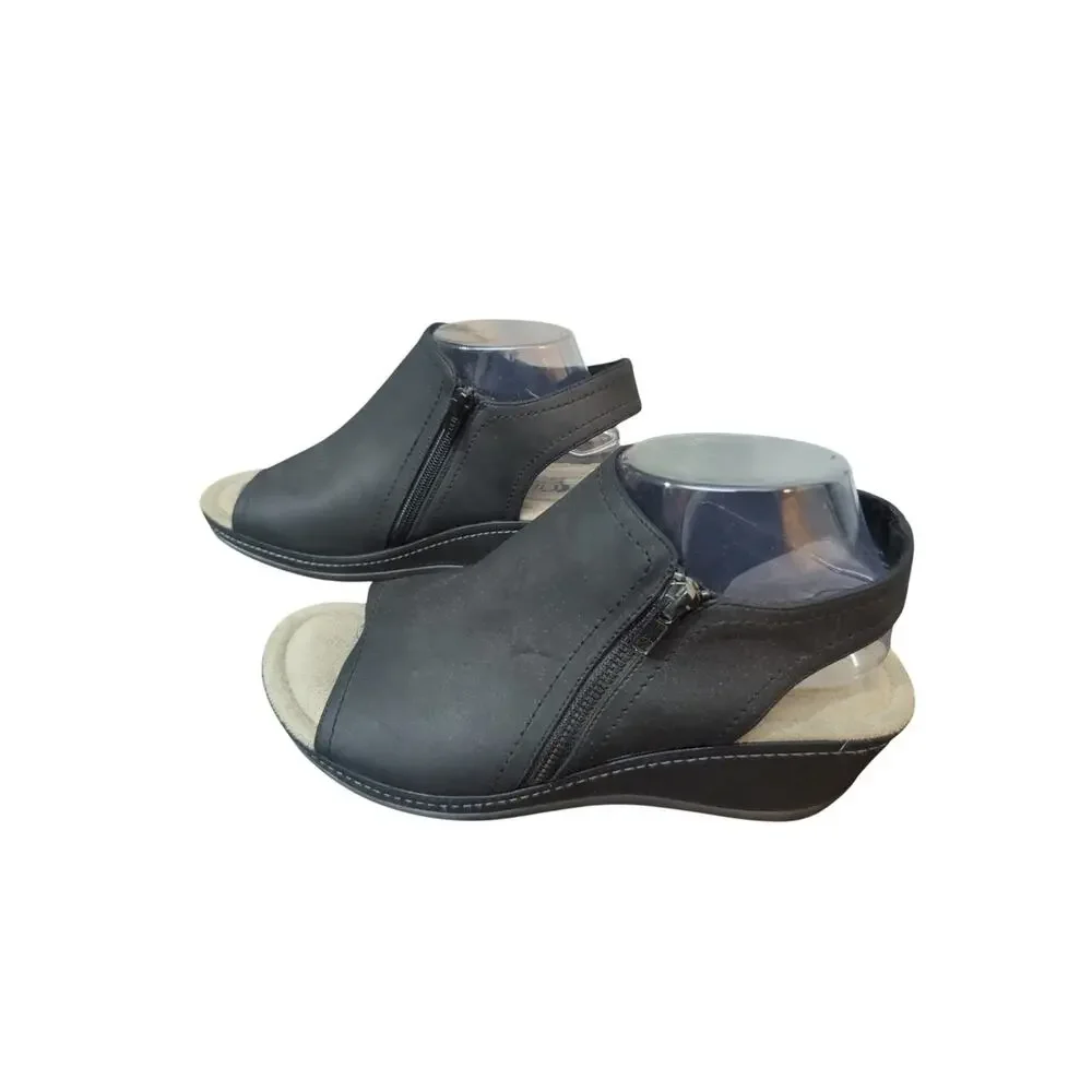 Cliffs by White Mountain Farrell Comfort Wedge Sandals – Women’s 9.5M Minimalist